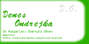 denes ondrejka business card
